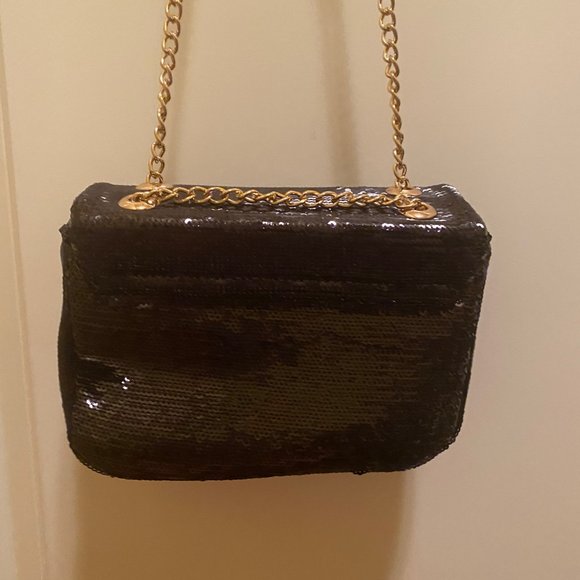 *NEW & NEVER WORN* Black Sparkly Bag - Picture 3 of 5